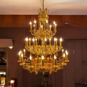 3-Tier-Luxury-Gold-Brass-Chandelier-manufacturer-in-india