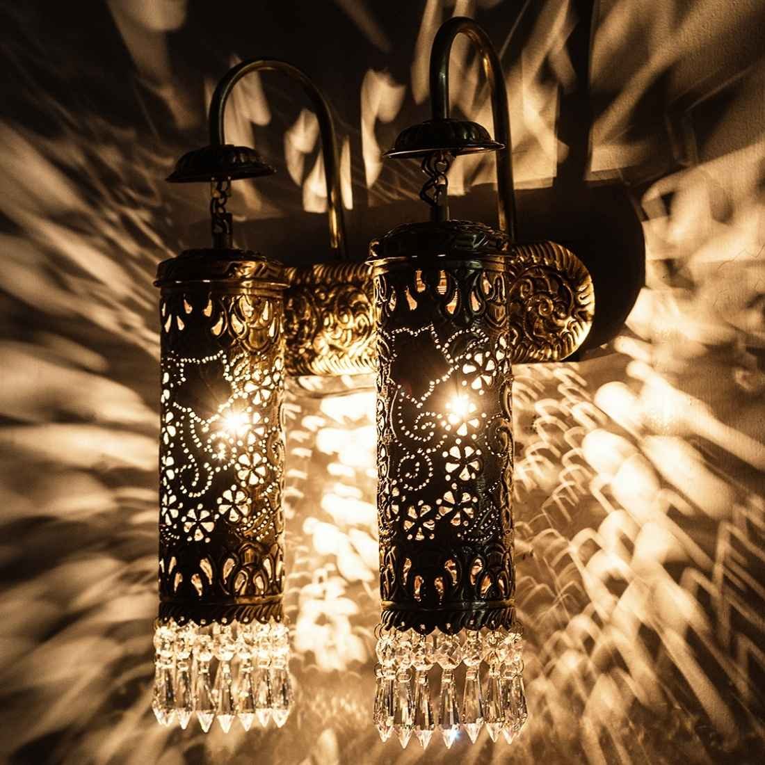 Double-Cylinder-Hand Carved-Sconce