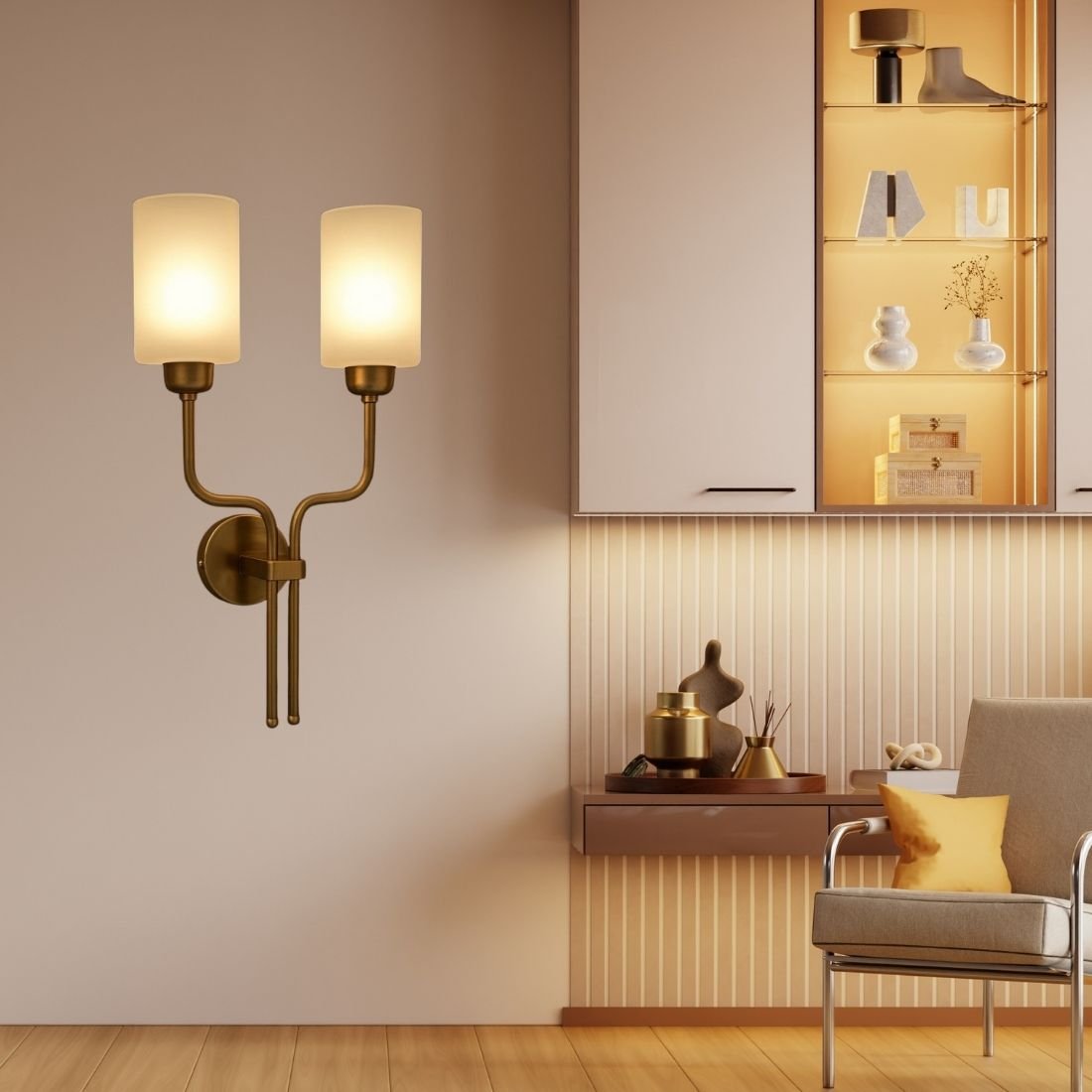 Vintage-Dual-Arm-Wall-Chandelier-Light