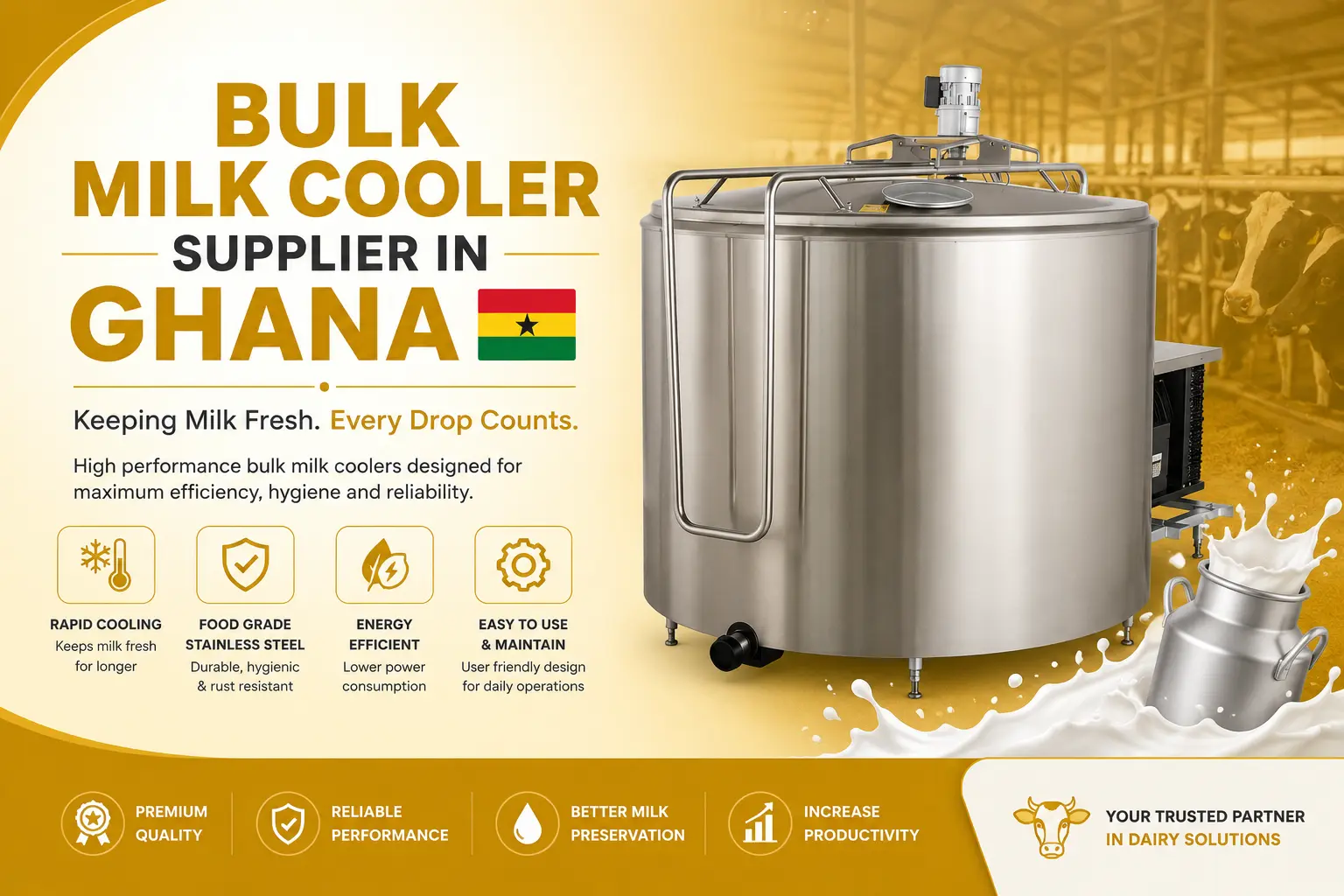 bulk milk cooler Supplier In Ghana