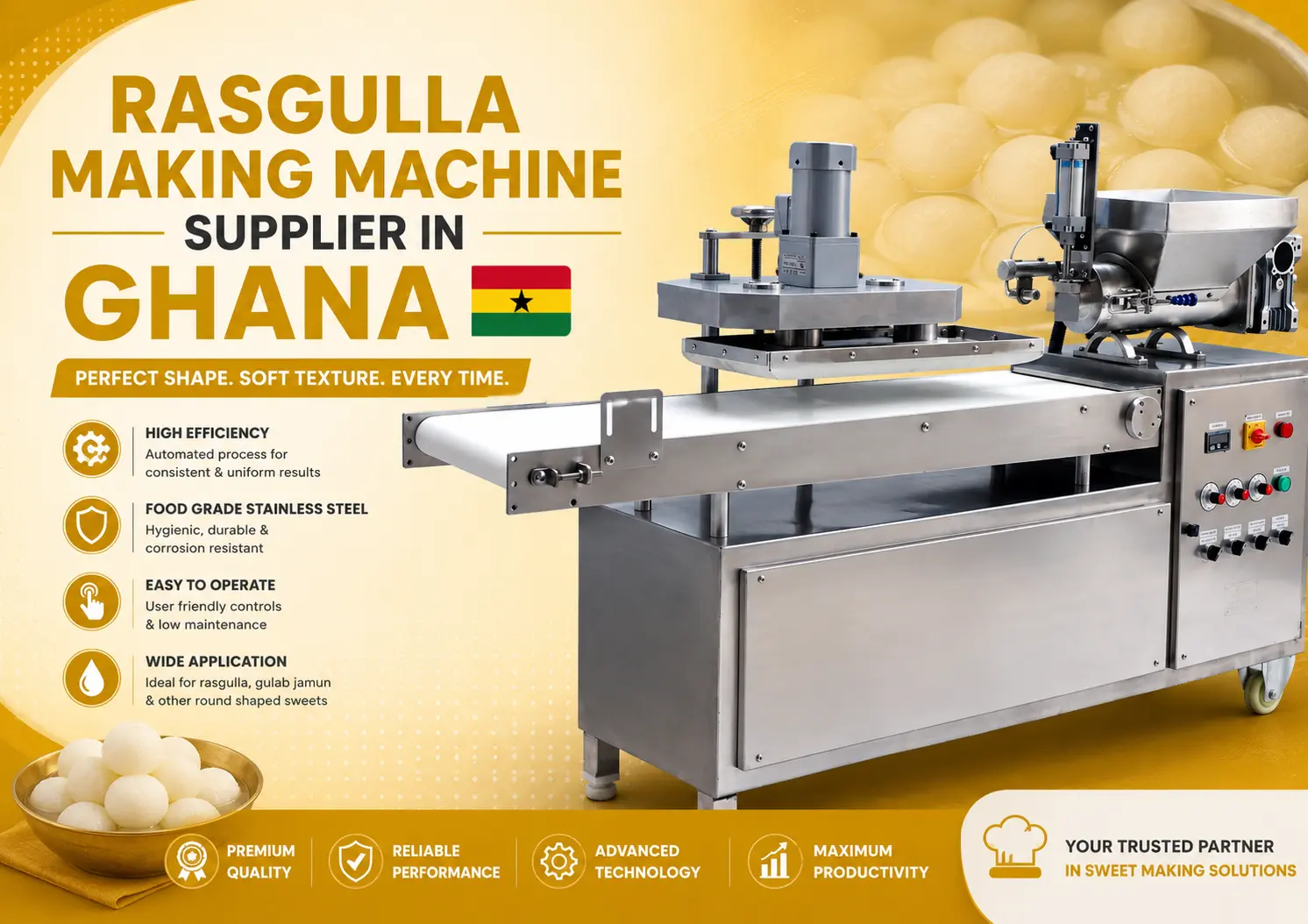 rasgulla making machine Supplier In Ghana