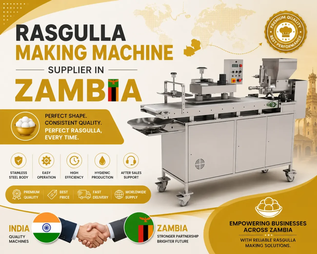 rasgulla making machine Supplier In Zambia